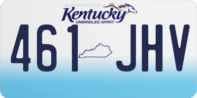 KY license plate 461JHV