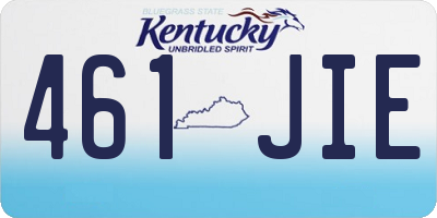 KY license plate 461JIE
