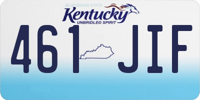 KY license plate 461JIF