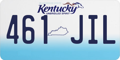 KY license plate 461JIL