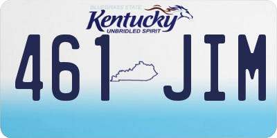 KY license plate 461JIM