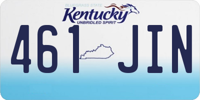 KY license plate 461JIN
