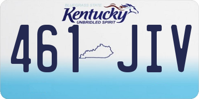KY license plate 461JIV