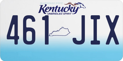 KY license plate 461JIX