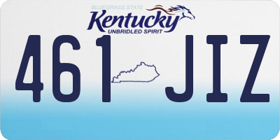KY license plate 461JIZ