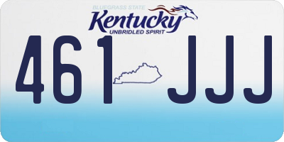 KY license plate 461JJJ