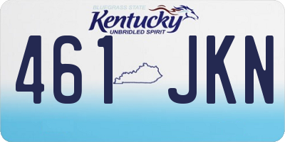 KY license plate 461JKN