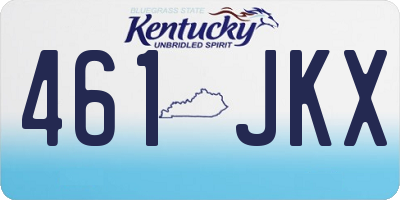 KY license plate 461JKX
