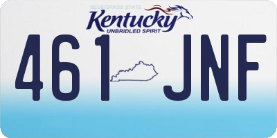 KY license plate 461JNF