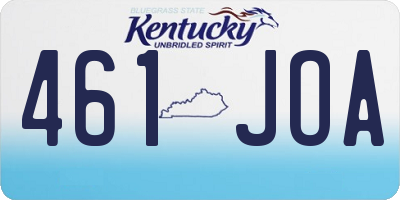 KY license plate 461JOA