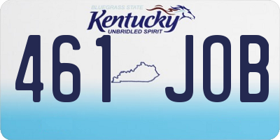 KY license plate 461JOB