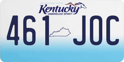 KY license plate 461JOC