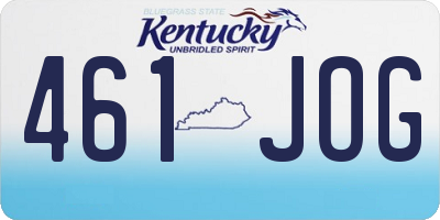KY license plate 461JOG