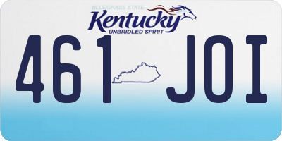 KY license plate 461JOI