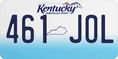 KY license plate 461JOL