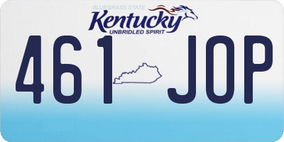 KY license plate 461JOP