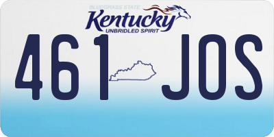 KY license plate 461JOS