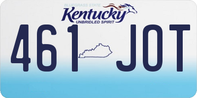 KY license plate 461JOT