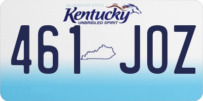 KY license plate 461JOZ