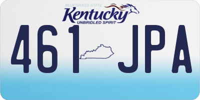 KY license plate 461JPA