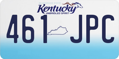 KY license plate 461JPC
