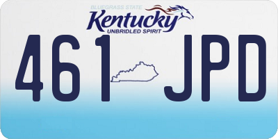 KY license plate 461JPD