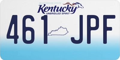 KY license plate 461JPF