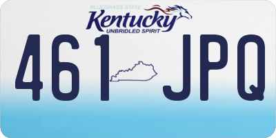 KY license plate 461JPQ