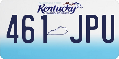 KY license plate 461JPU