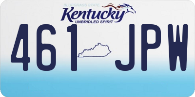 KY license plate 461JPW