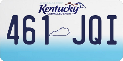 KY license plate 461JQI
