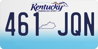 KY license plate 461JQN