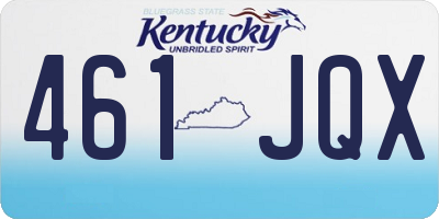 KY license plate 461JQX