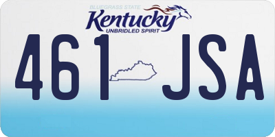 KY license plate 461JSA