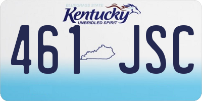 KY license plate 461JSC