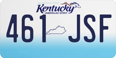 KY license plate 461JSF