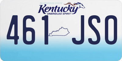 KY license plate 461JSO