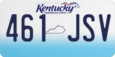 KY license plate 461JSV