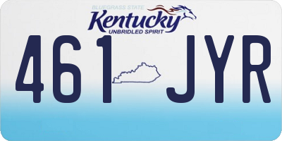 KY license plate 461JYR