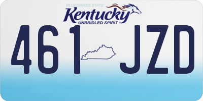 KY license plate 461JZD