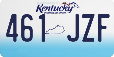 KY license plate 461JZF