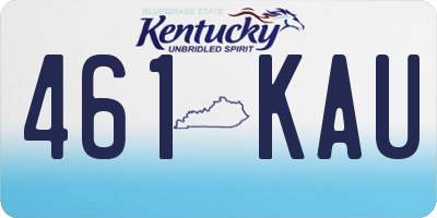 KY license plate 461KAU