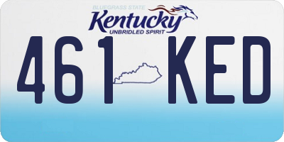 KY license plate 461KED