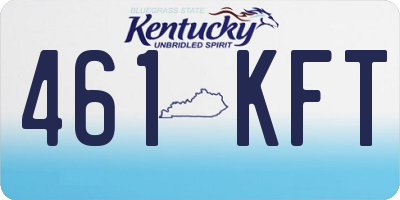 KY license plate 461KFT