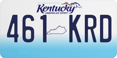 KY license plate 461KRD