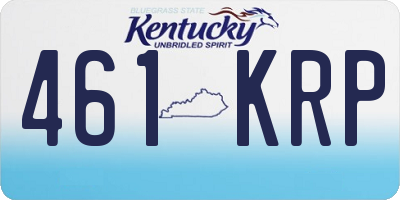 KY license plate 461KRP