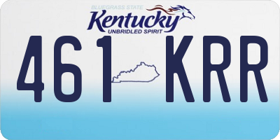 KY license plate 461KRR