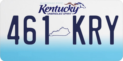 KY license plate 461KRY