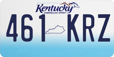 KY license plate 461KRZ