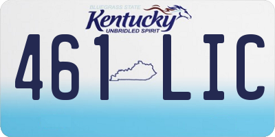 KY license plate 461LIC